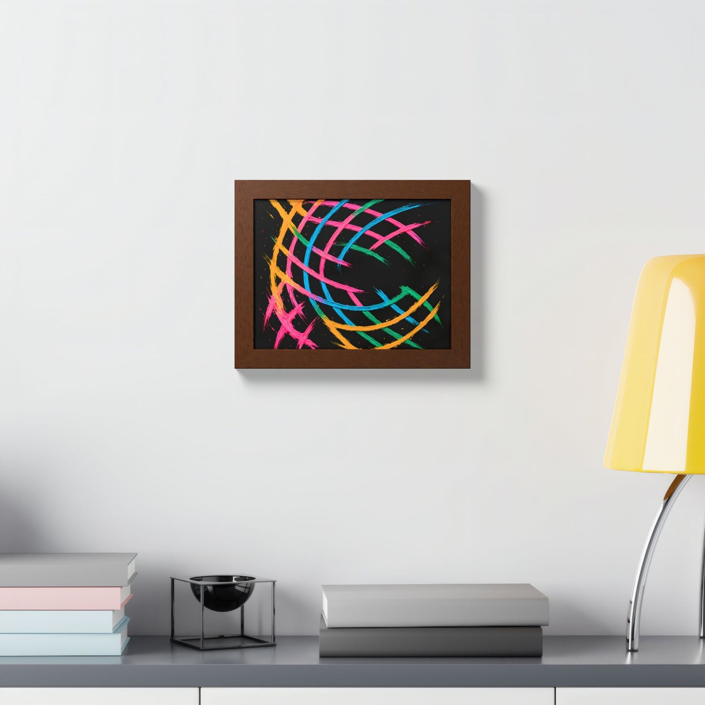 Colorful Abstract Framed Wall Art - Weave Design