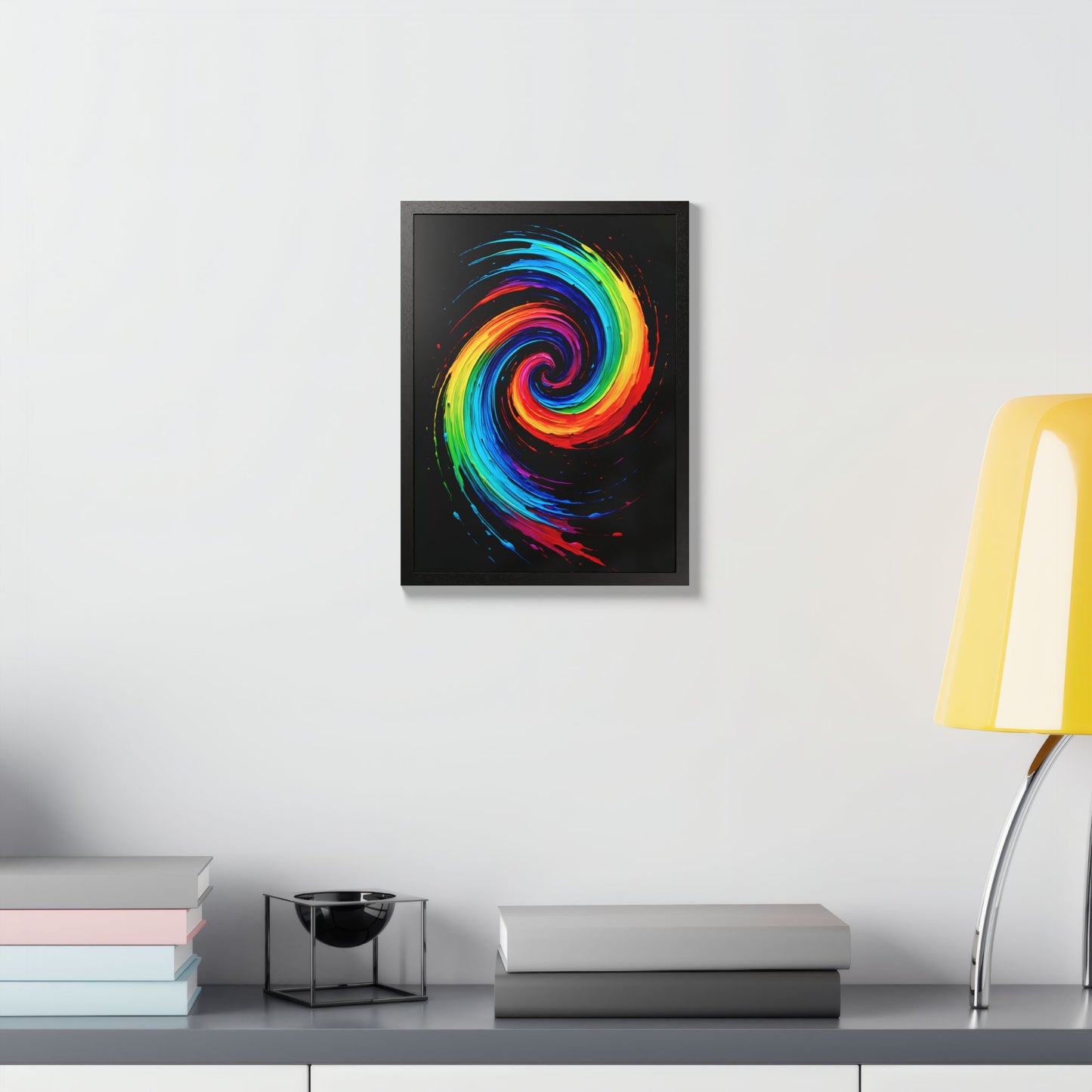 Vibrant Swirl Colorful Wall Art - Cyclone Design