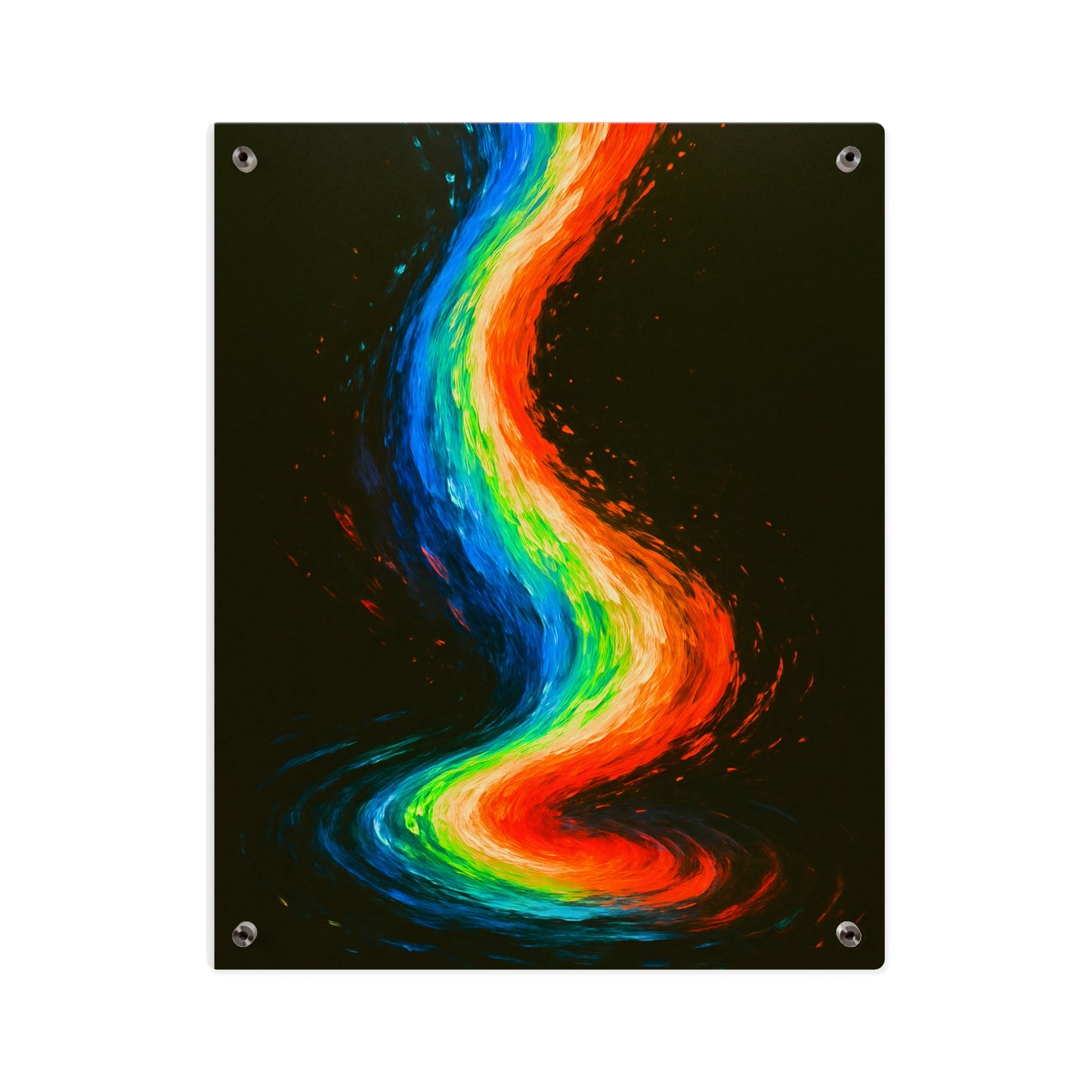 Vibrant Rainbow Acrylic Wall Art - Melt Design