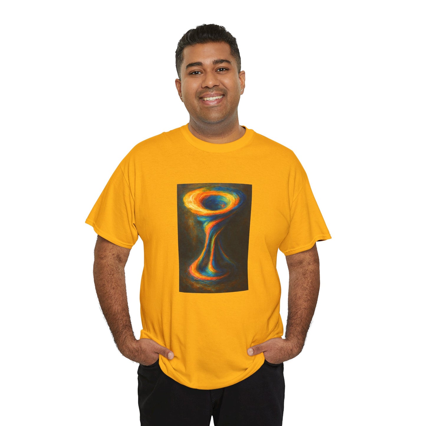 Casual Wear Colorful Abstract Art Unisex Tee - Cyclone Design