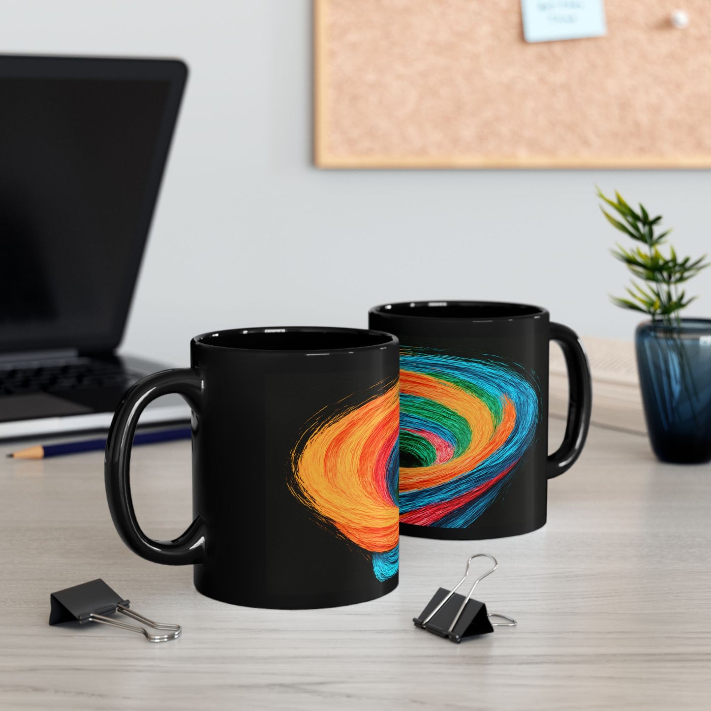 Vibrant Swirl Ceramic Mug - Cyclone Design