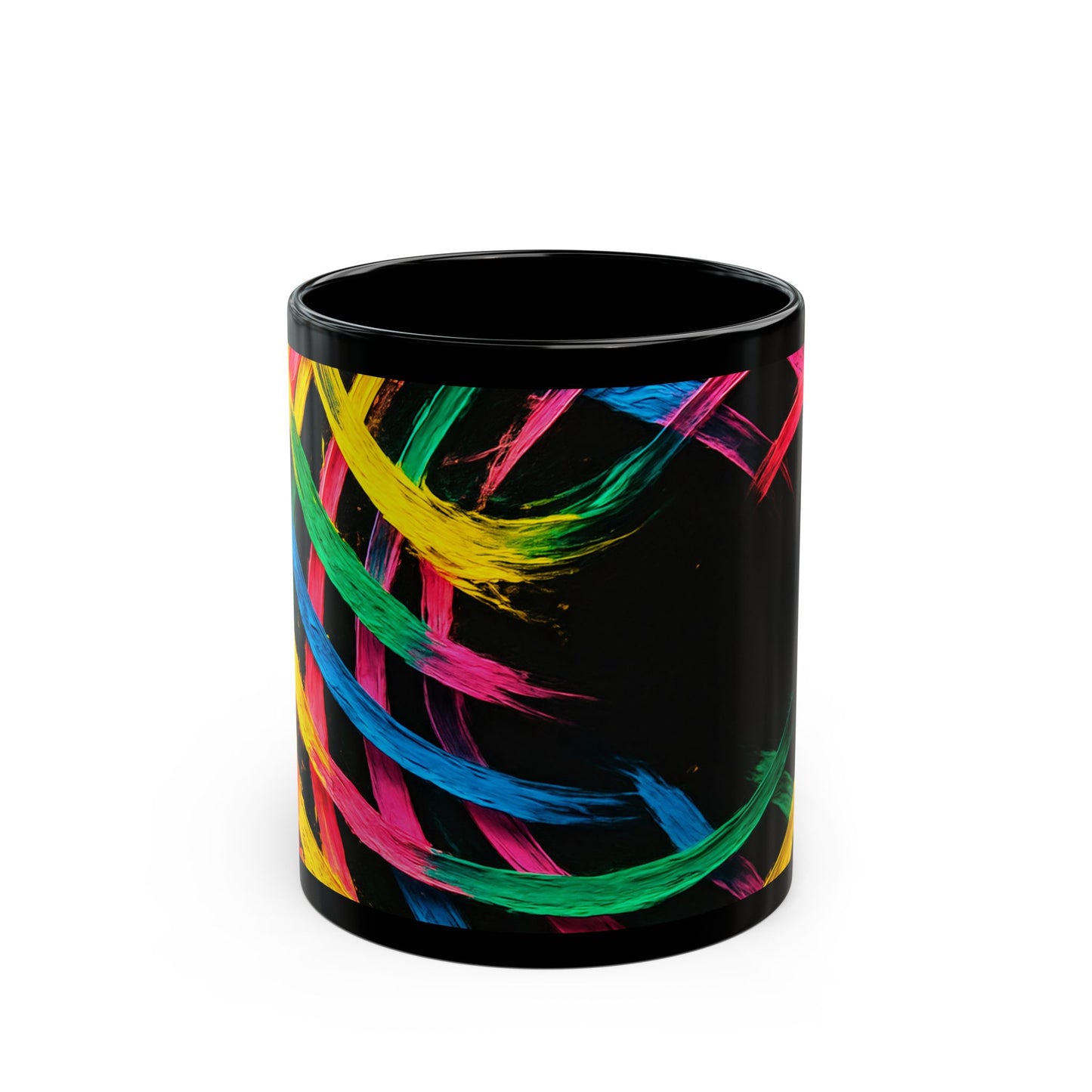 Chromatic Weave Black Mug