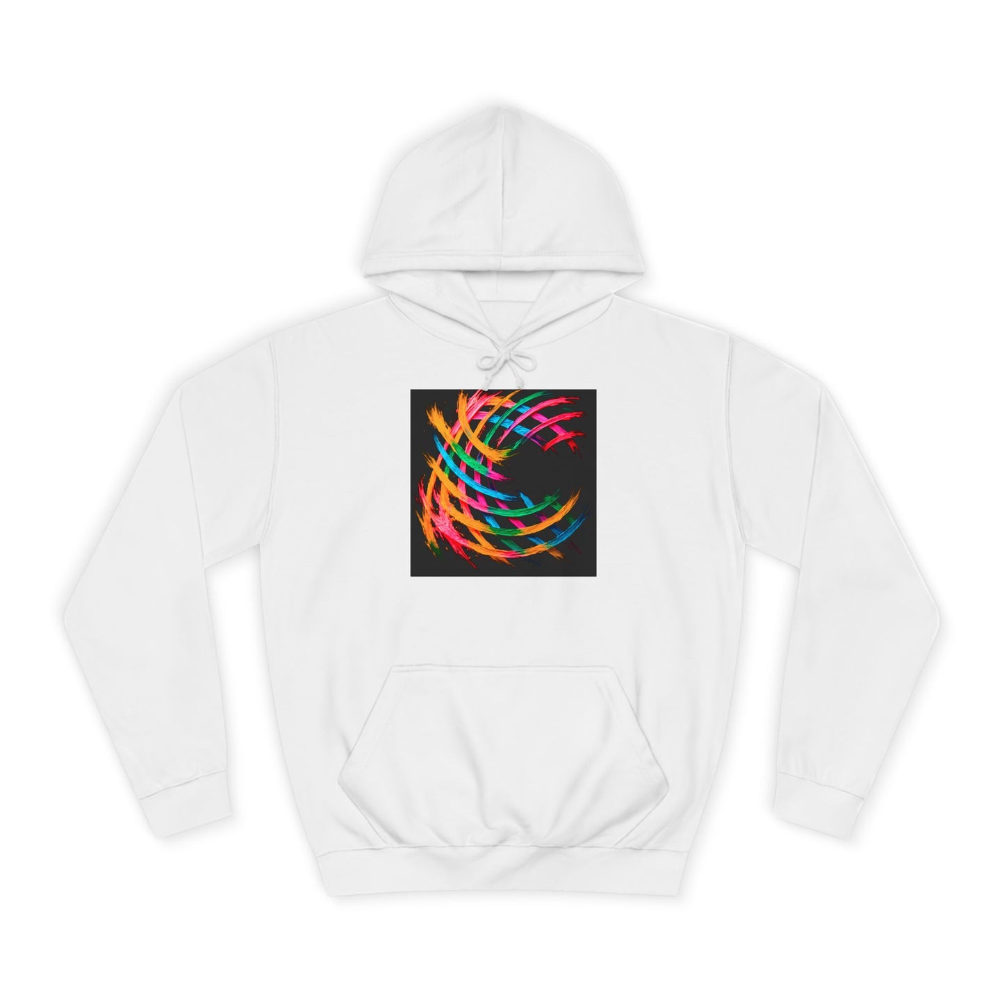 Colorful Swirl Unisex College Hoodie - Weave Design