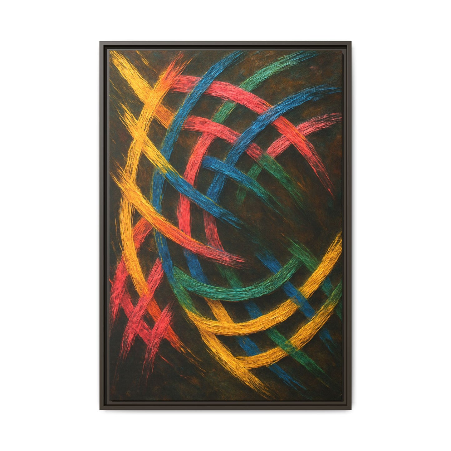 Multi-Color Wave Canvas Art - Weave Design