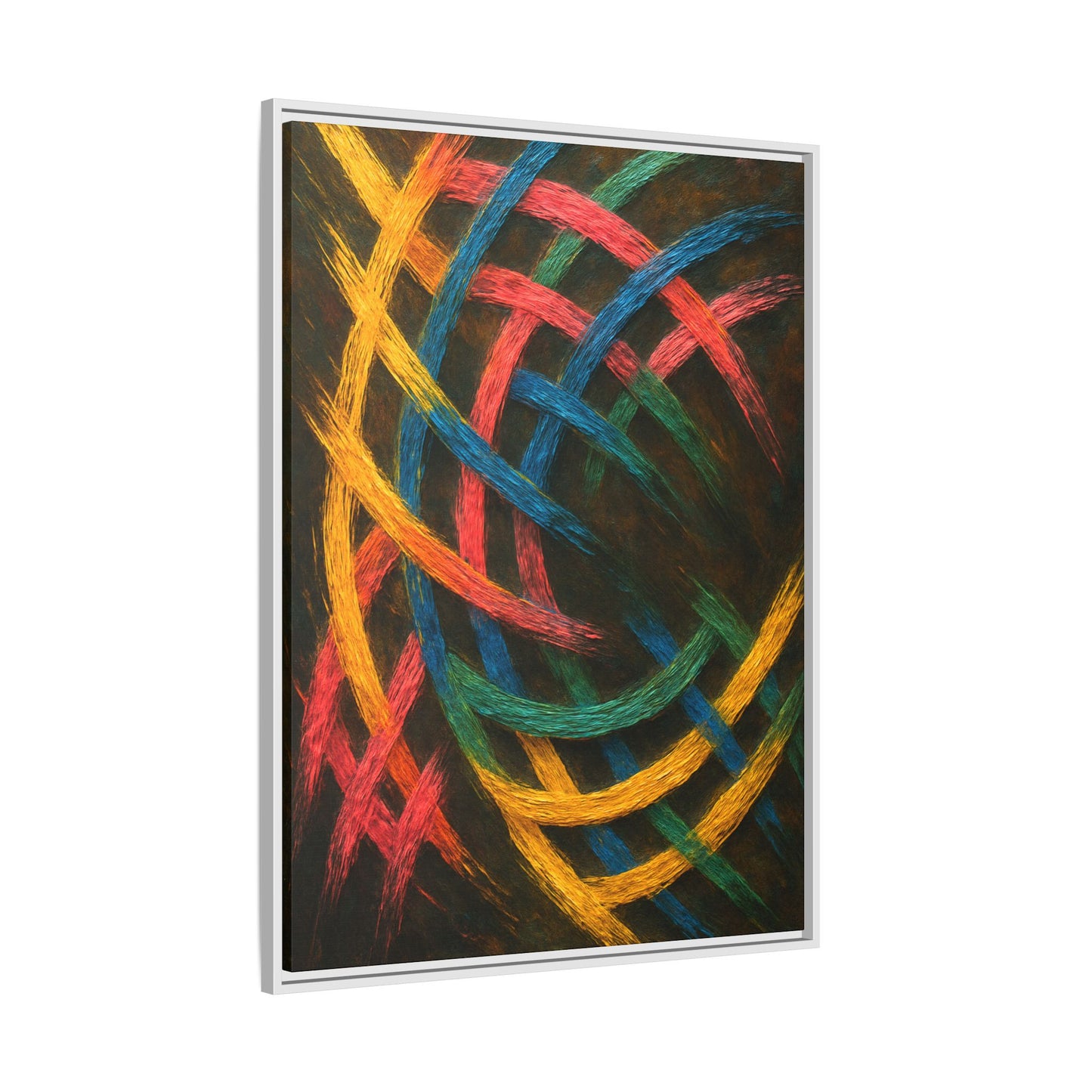 Multi-Color Wave Canvas Art - Weave Design