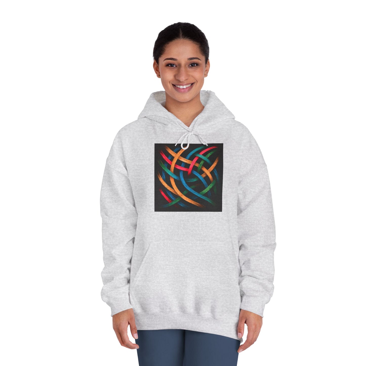 Unisex Comfort Abstract Hoodie - Weave Design