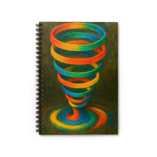Vibrant Spiral Notebook - Perfect for Creatives - Cyclone Design