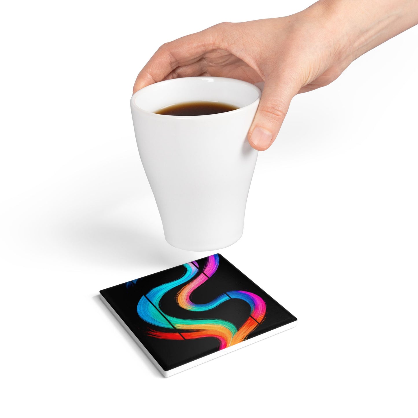Vibrant Drink Coaster - Weave Design