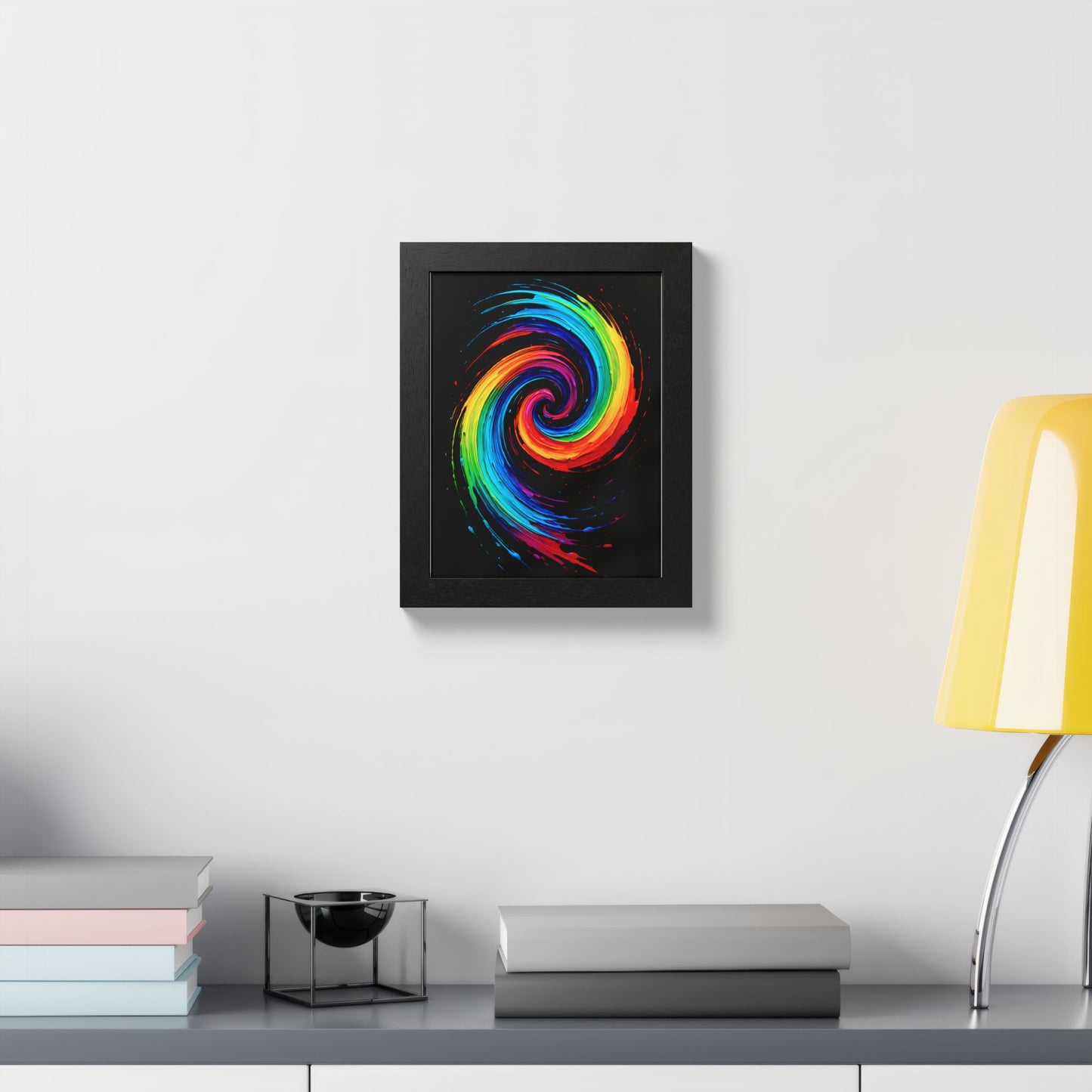 Vibrant Swirl Colorful Wall Art - Cyclone Design