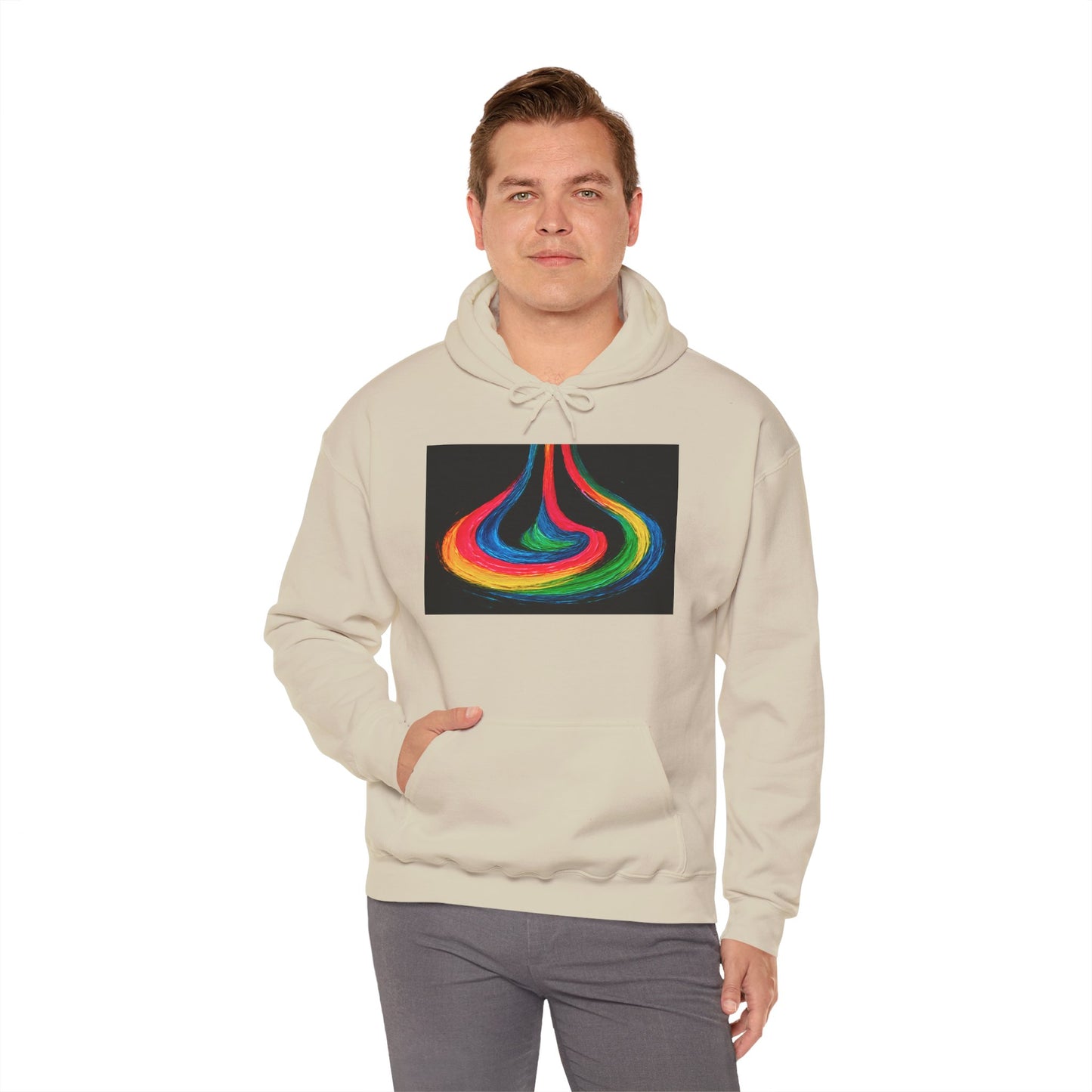 Colorful Swirl Unisex Heavy Blend™ Hooded Sweatshirt - Cyclone Design