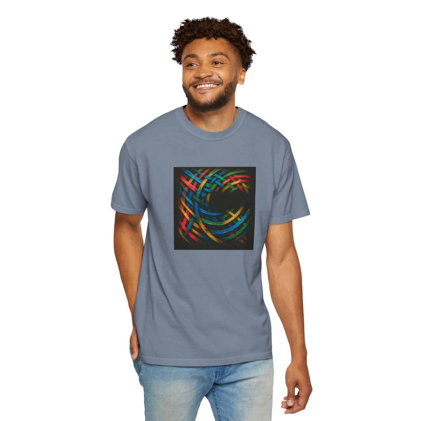 Unisex Garment-Dyed Tee for Casual Wear - Weave Design