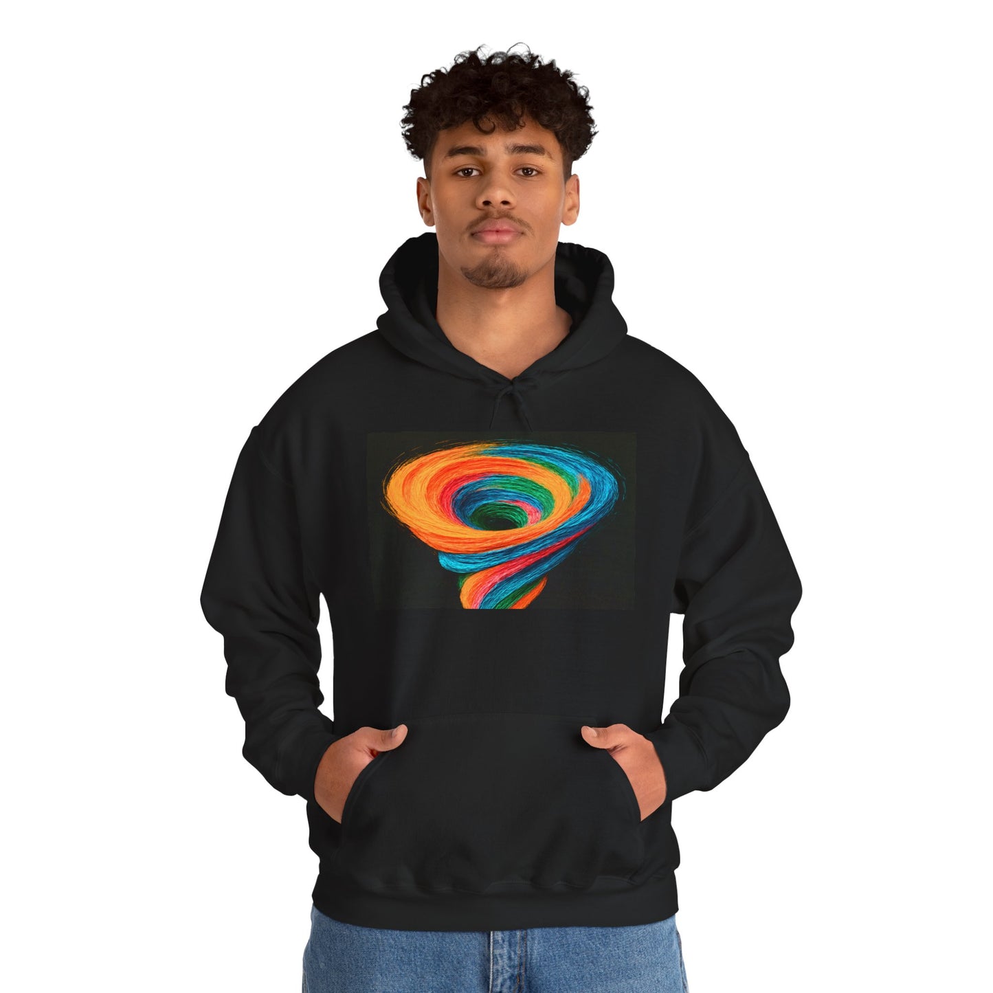 Colorful Tornado Unisex Hoodie - Cyclone Design
