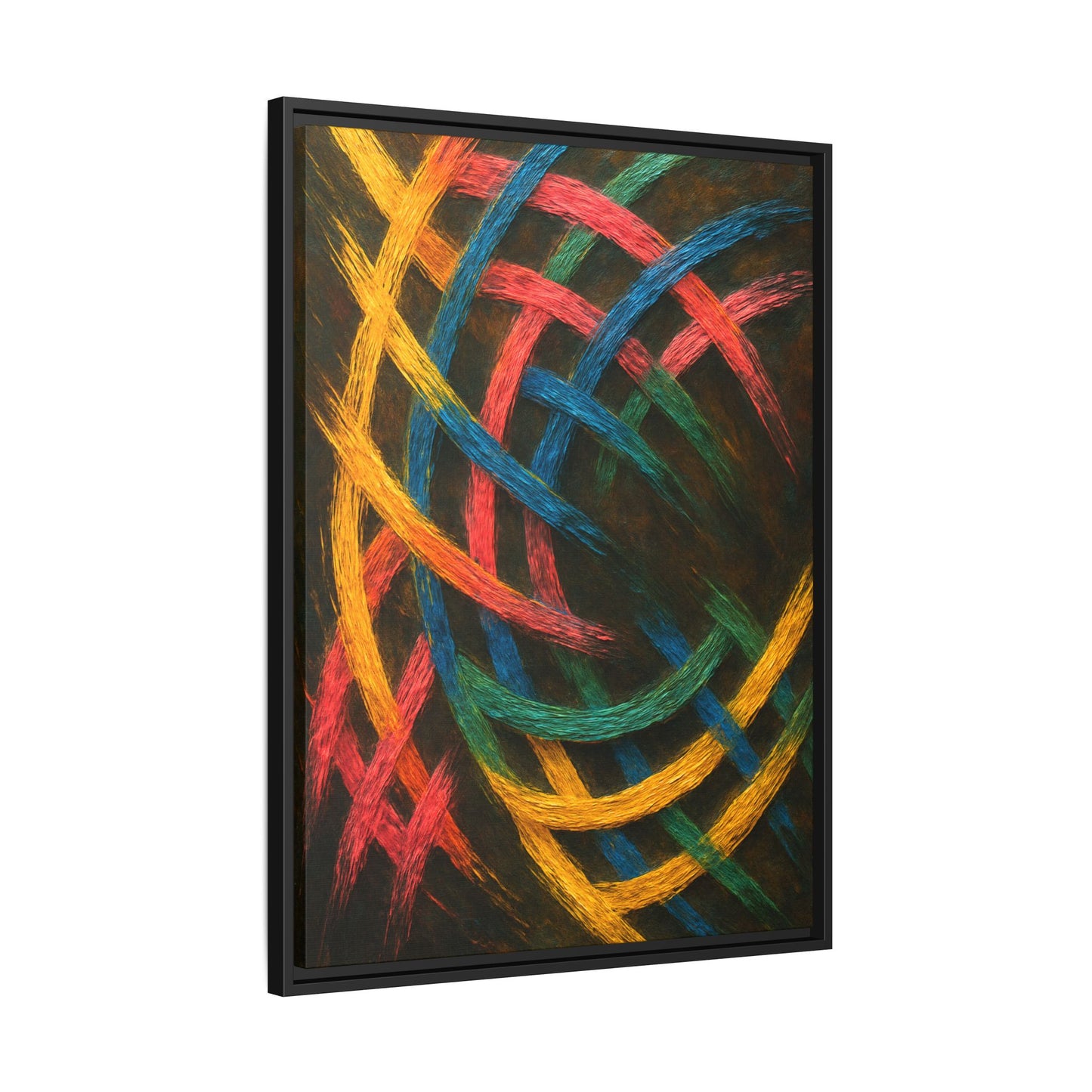 Multi-Color Wave Canvas Art - Weave Design