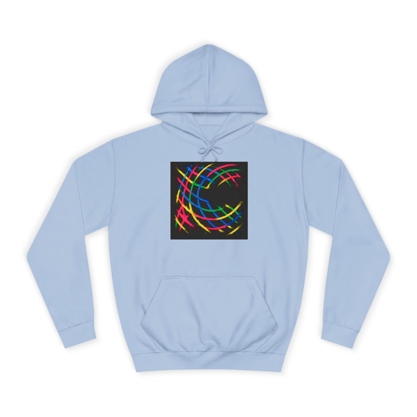 Vibrant Abstract Hooded Sweatshirt - Weave Design