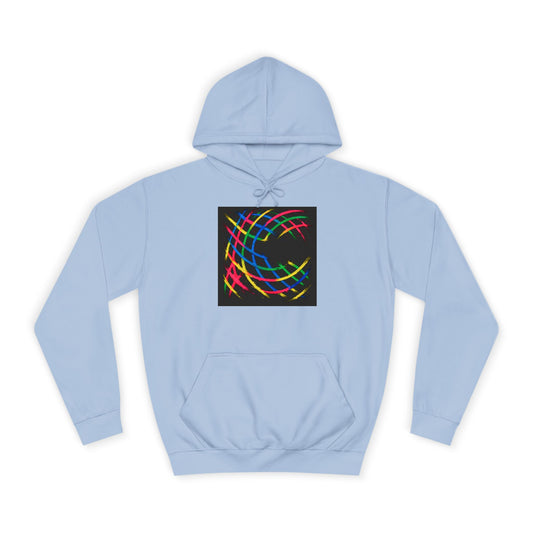Vibrant Abstract Hooded Sweatshirt - Weave Design