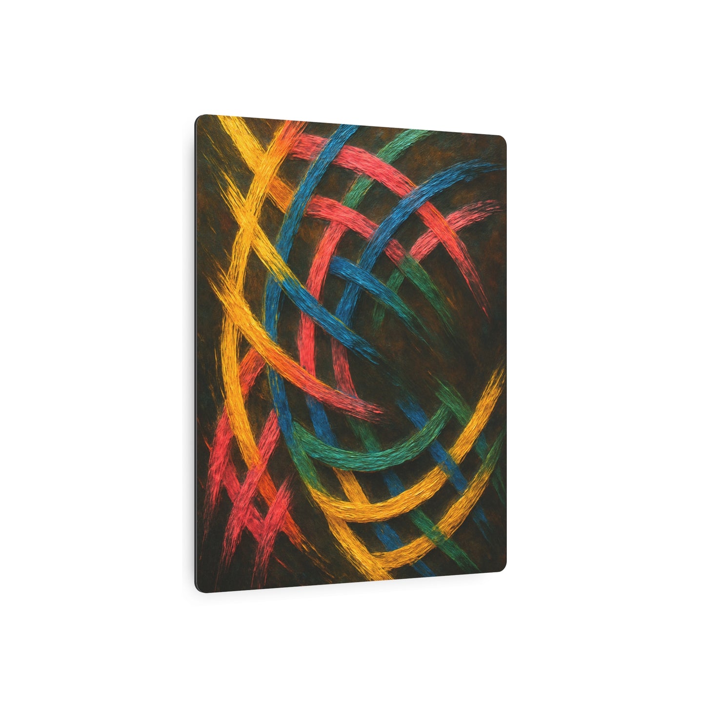 Vibrant Metal Art Sign - Weave Design