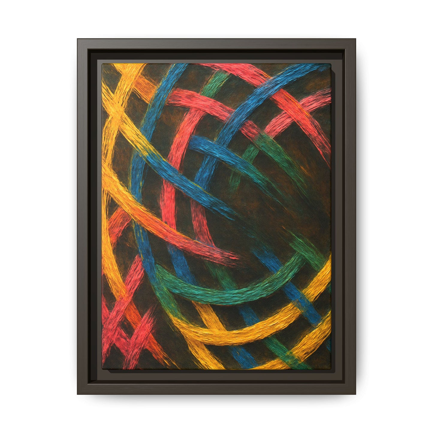 Multi-Color Wave Canvas Art - Weave Design