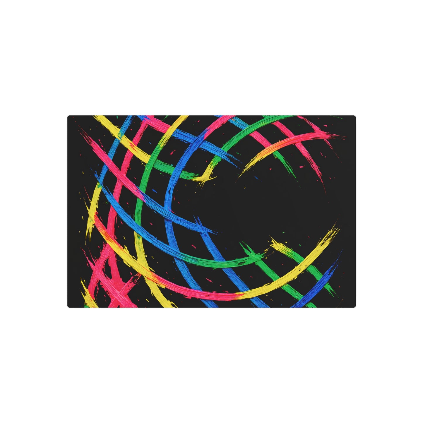 Vibrant Abstract Metal WallArt - Weave Design