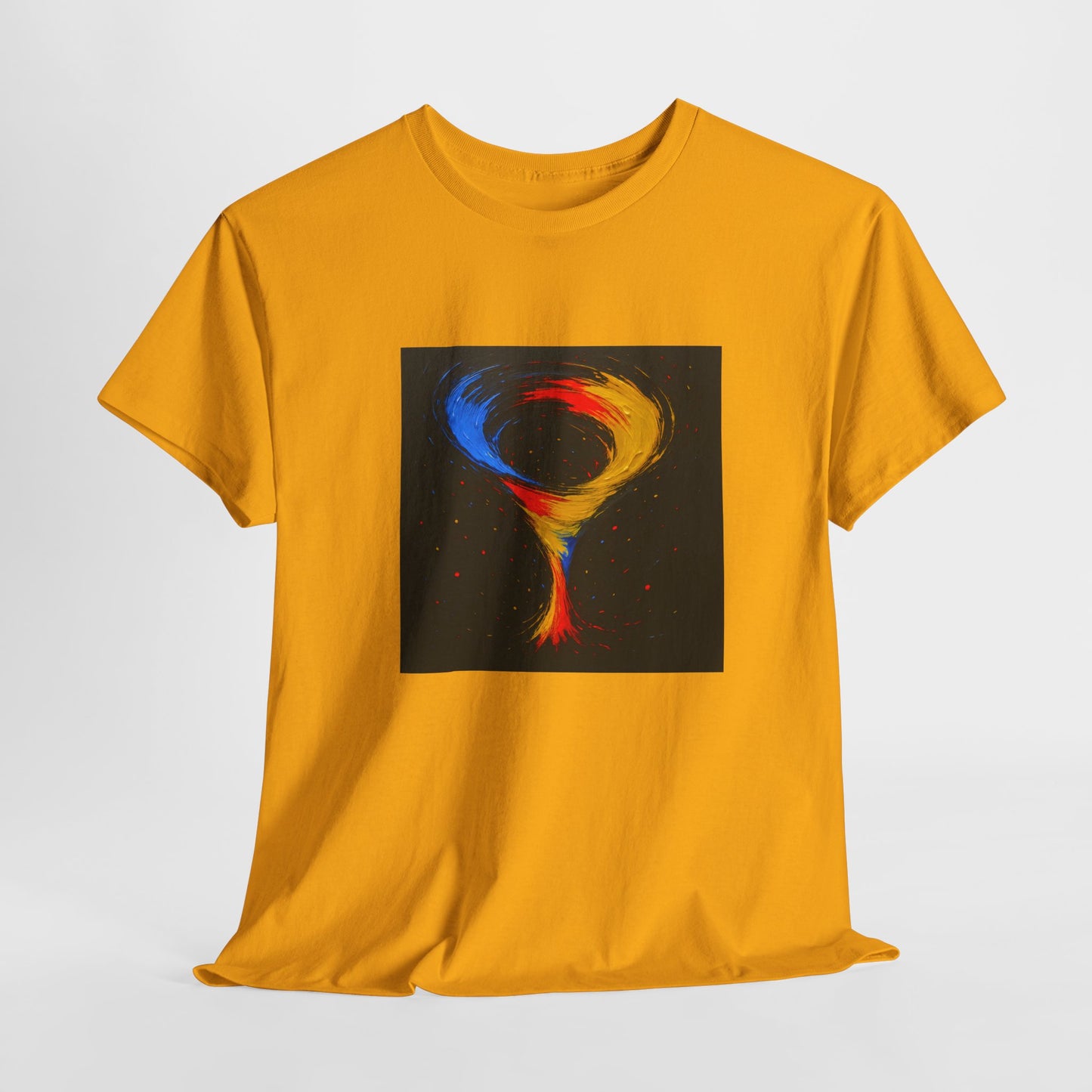Unisex Heavy Cotton Abstract Art Tee - Cyclone Design
