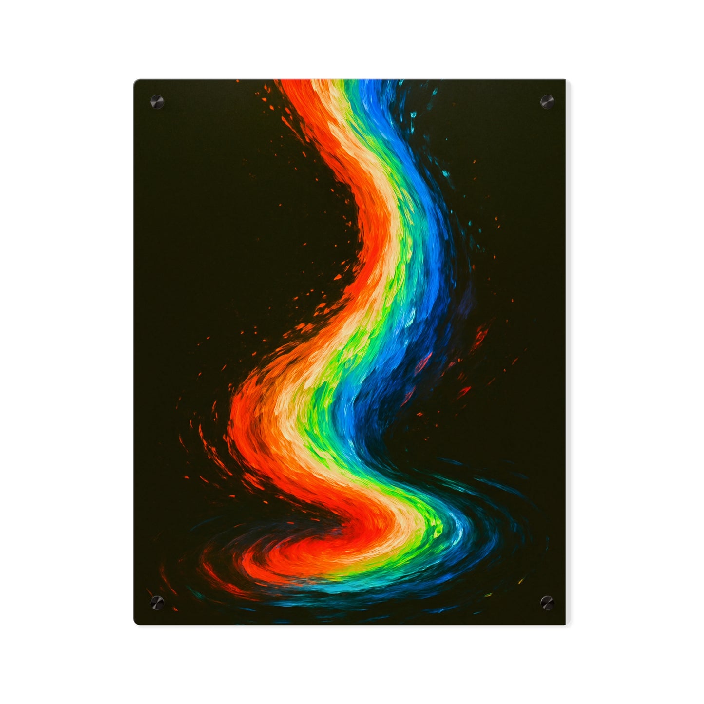 Vibrant Rainbow Acrylic Wall Art - Melt Design