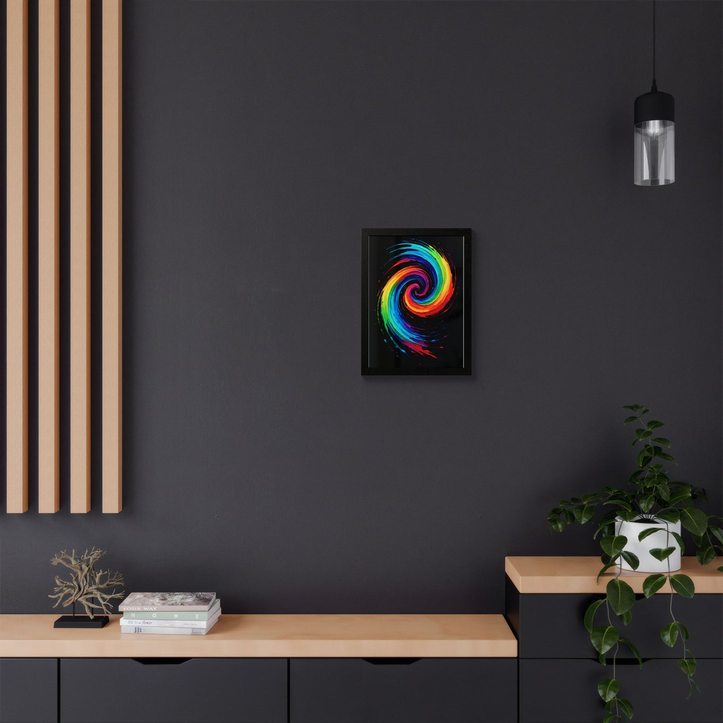 Vibrant Swirl Colorful Wall Art - Cyclone Design