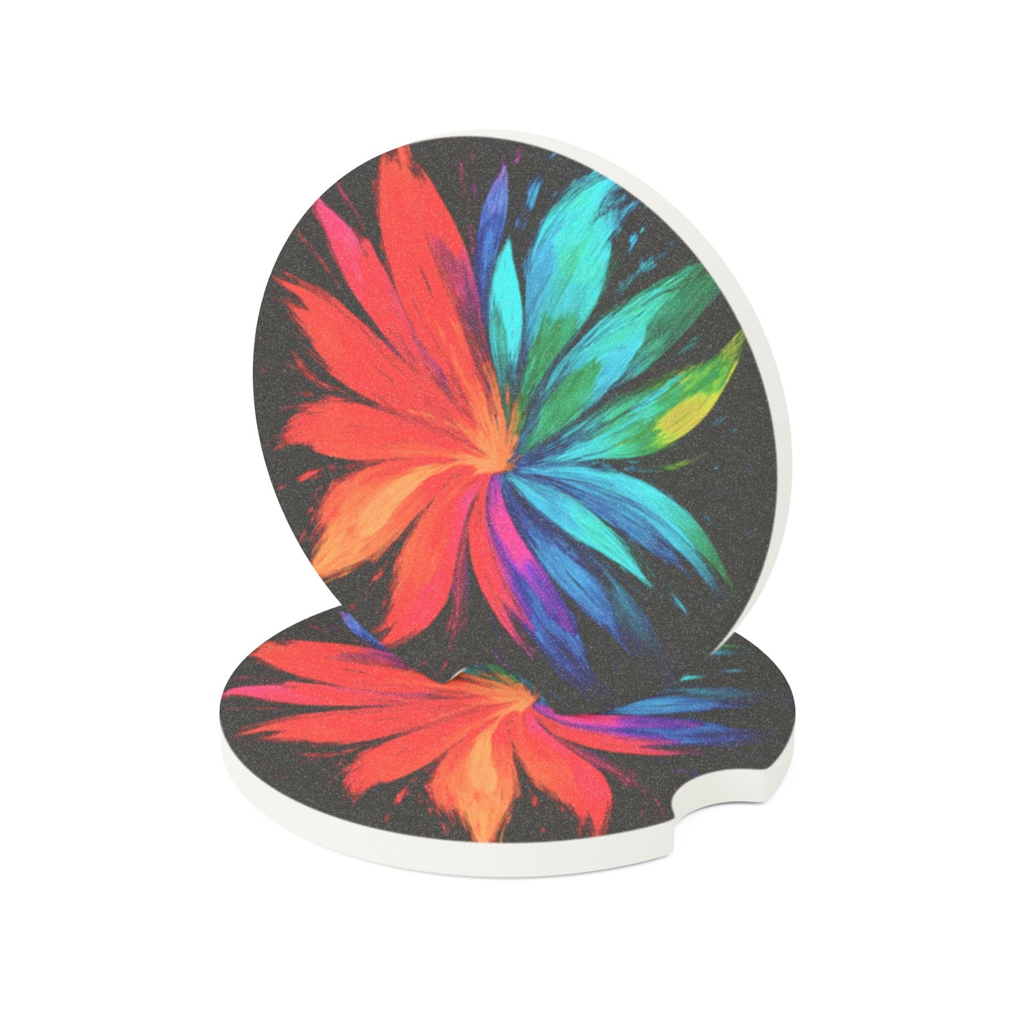 Floral Design Soapstone Car Coaster - Melt