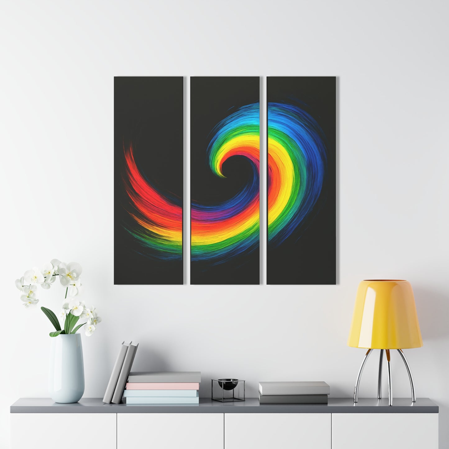 Modern Triptych Art Acrylic Prints - Cyclone Design