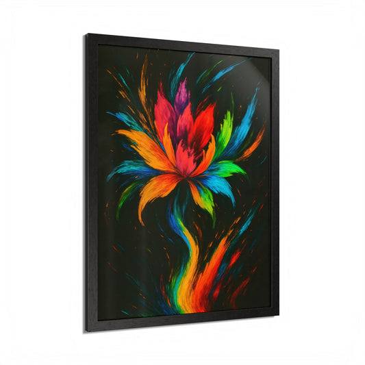 Vibrant Floral Framed  Wall Art - Melt Design