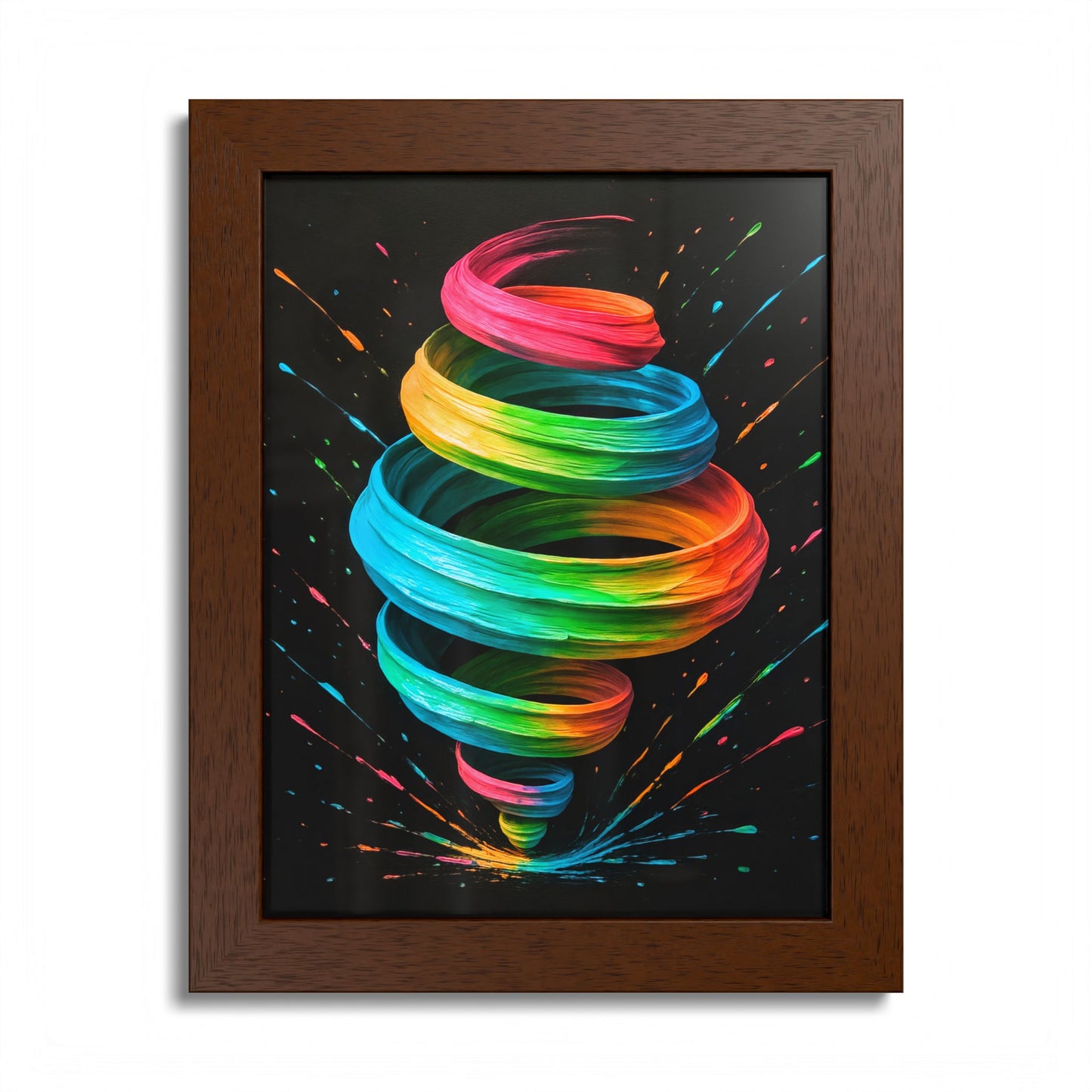 Modern Decor Swirl Colorful Wall Art - Cyclone Design