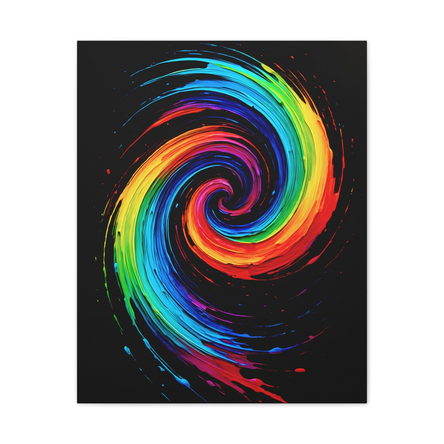 Colorful Swirl Canvas Art - Cyclone Design