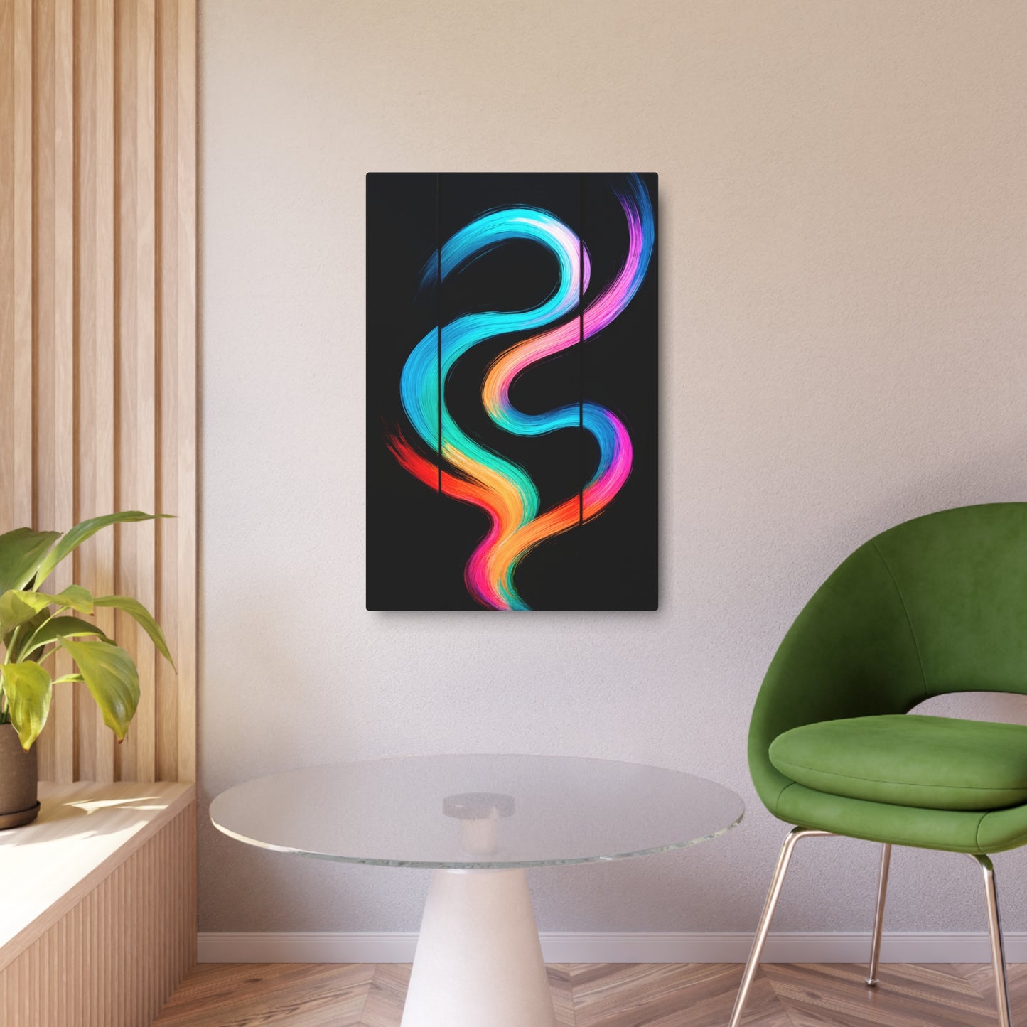 Colorful Abstract Metal Wall Art - Weave Design