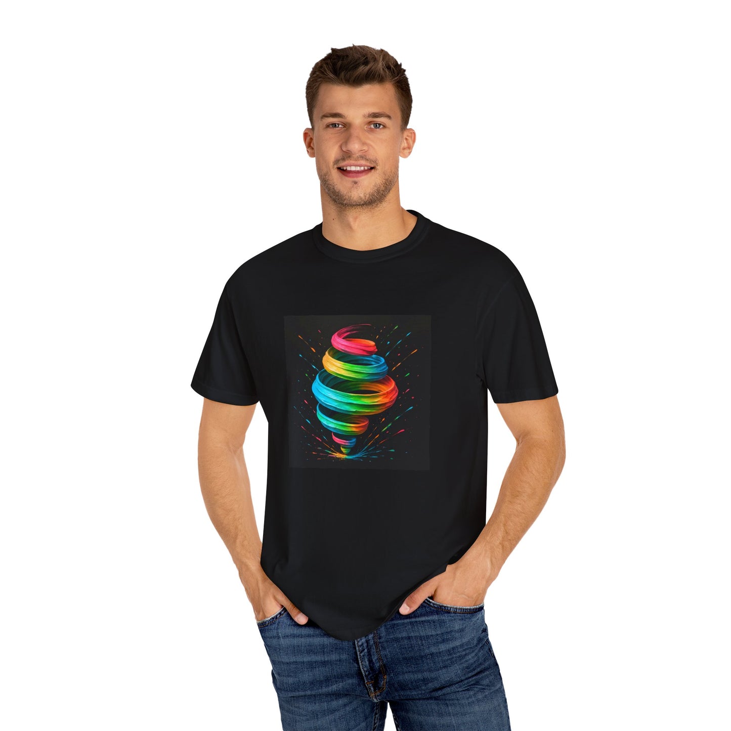 Vibrant Swirl Unisex T-Shirt - Cyclone Design