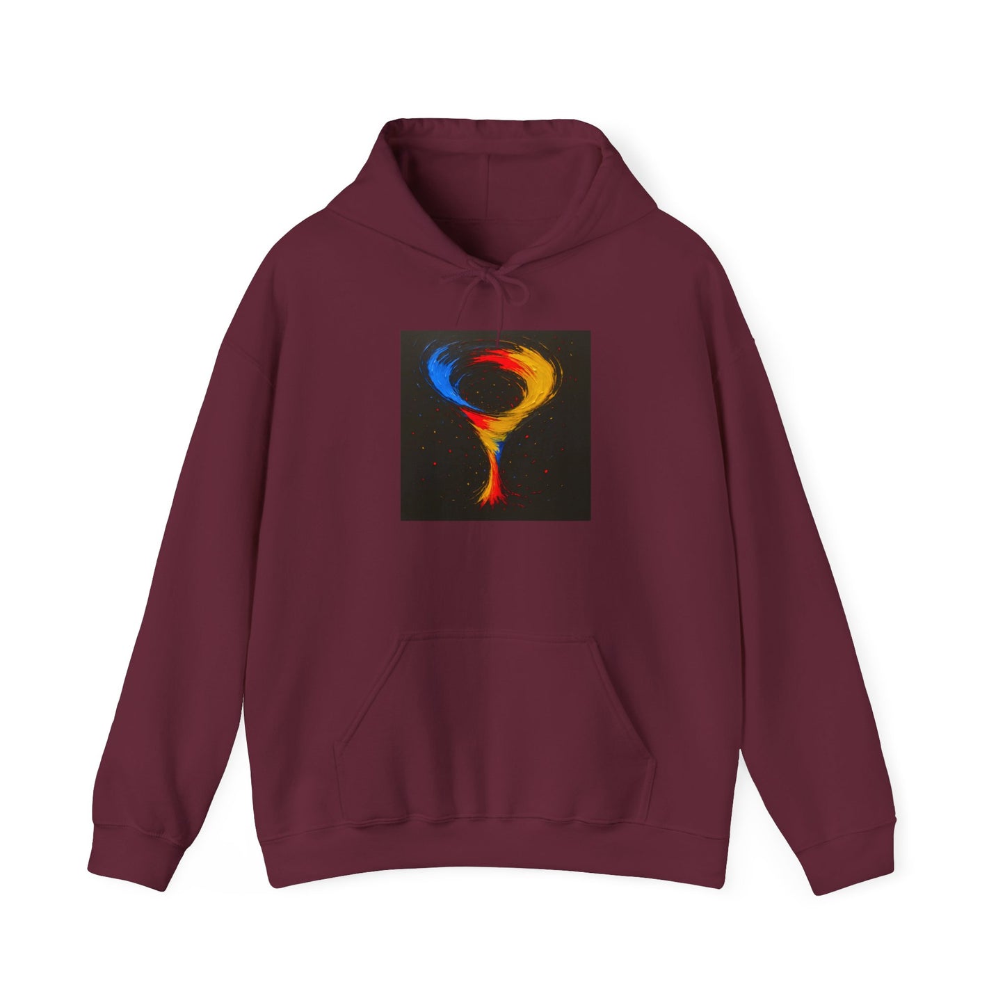 Cozy Unisex Art-Inspired Hooded Sweatshirt - cyclone Design