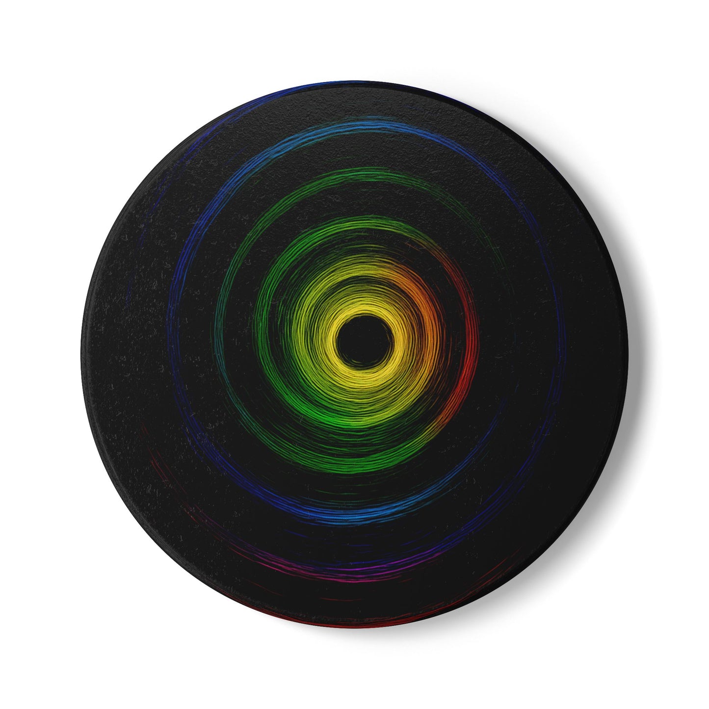 Vibrant Spiral Ceramic Coaster - Cyclone Design