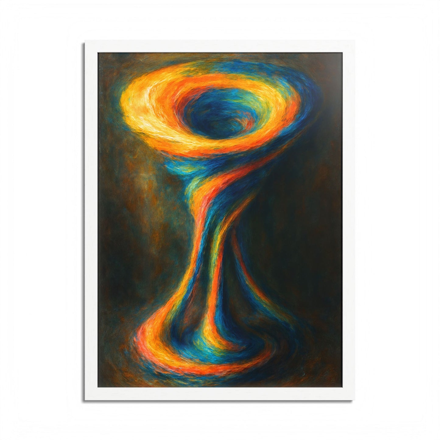 Multi-Color Wooden Framed Art Print - Cyclone Design