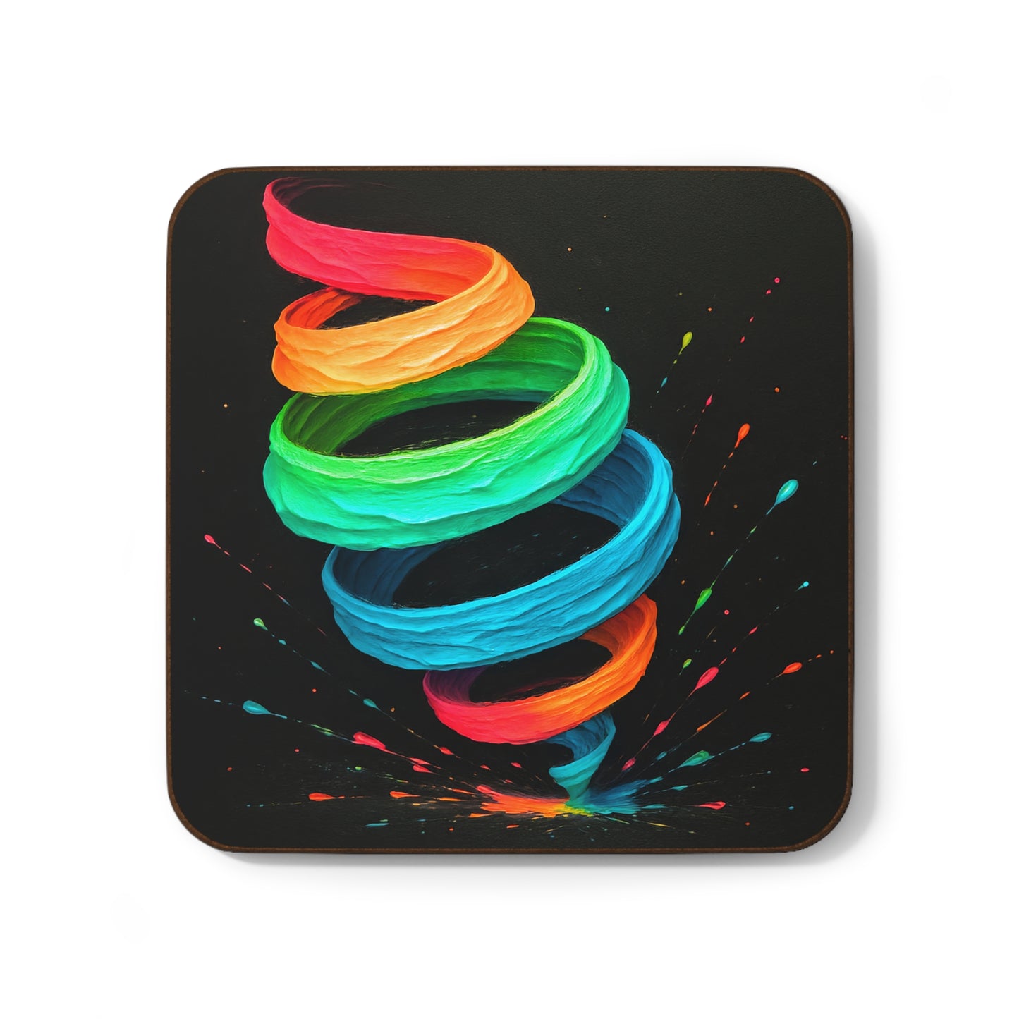 Vibrant Spiral Coaster Set - Cyclone Design