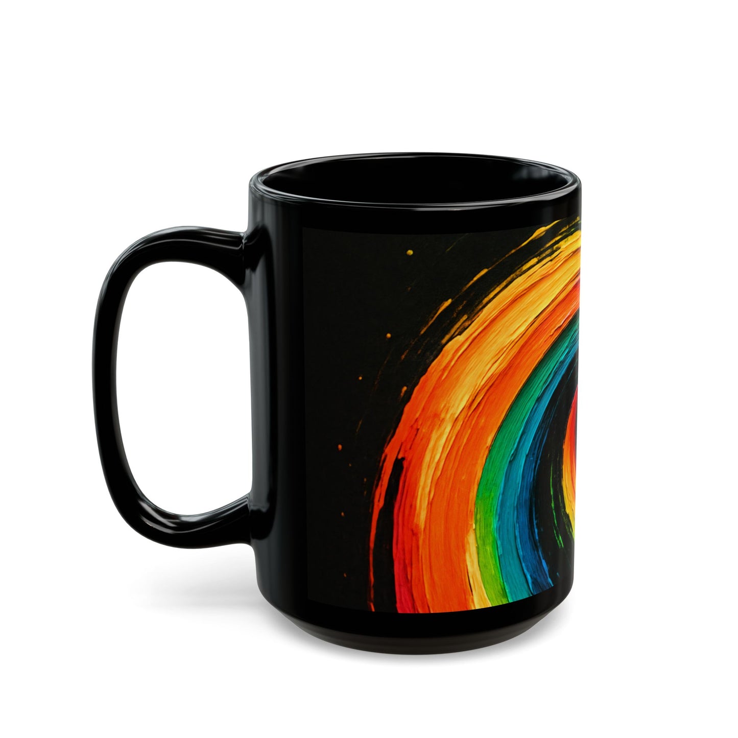Black Coffee Mug - Cyclone Design