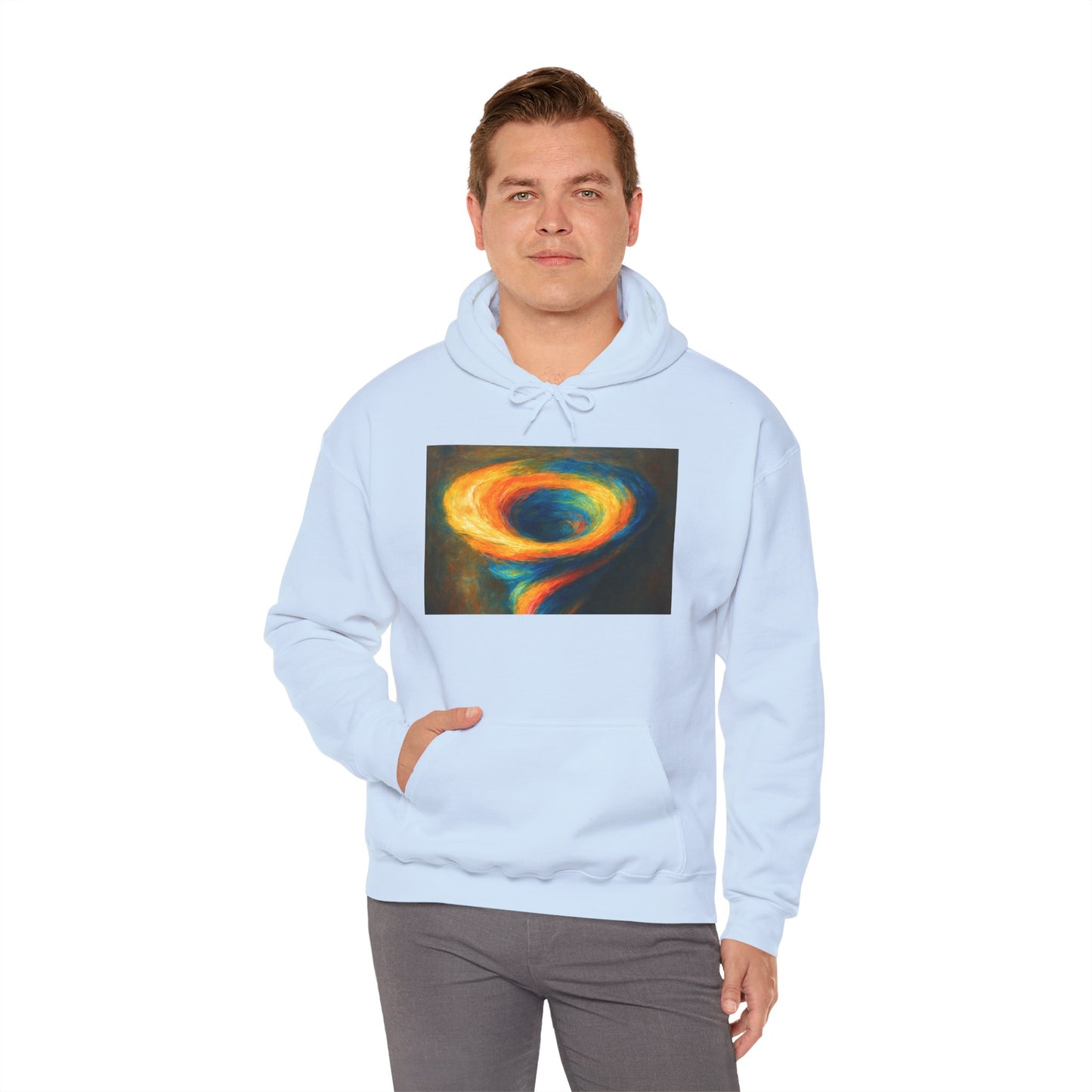 Colorful Whirlwind Unisex Hoodie - Cyclone Design