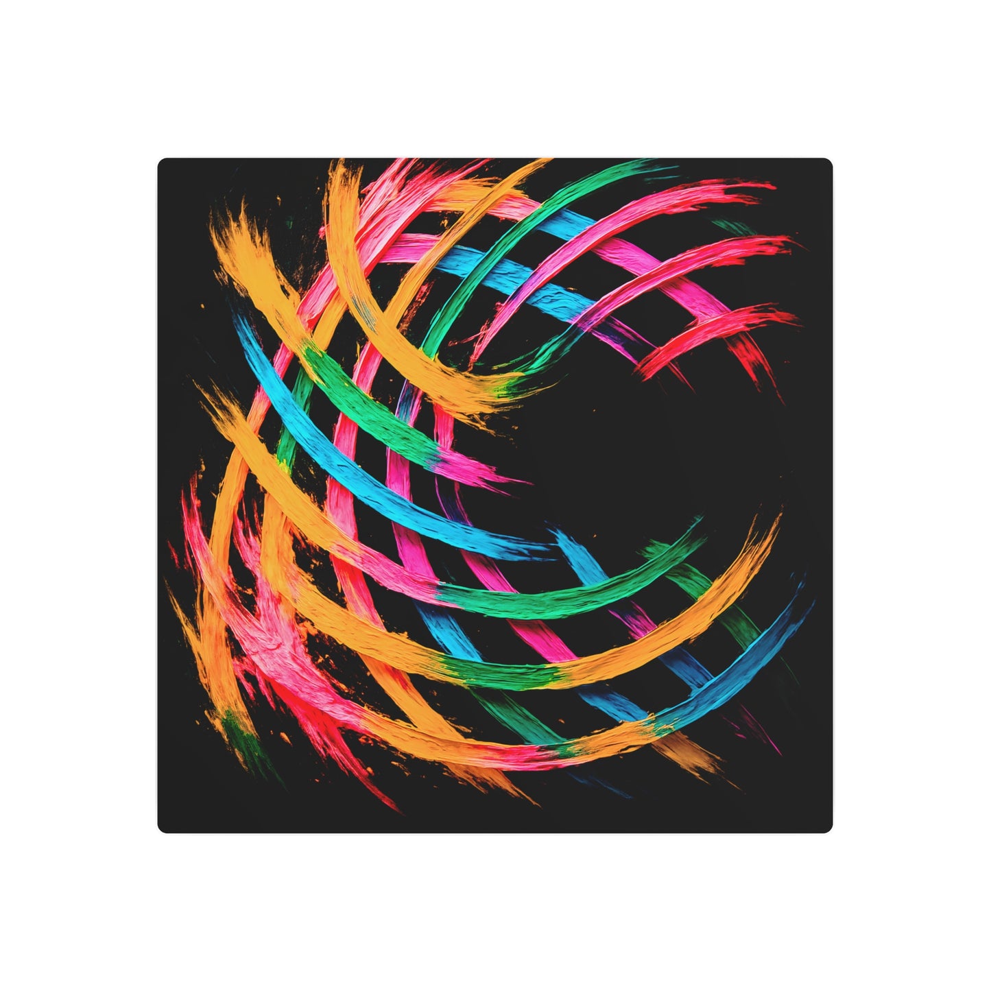 Colorful Abstract Metal Art - Weave Design