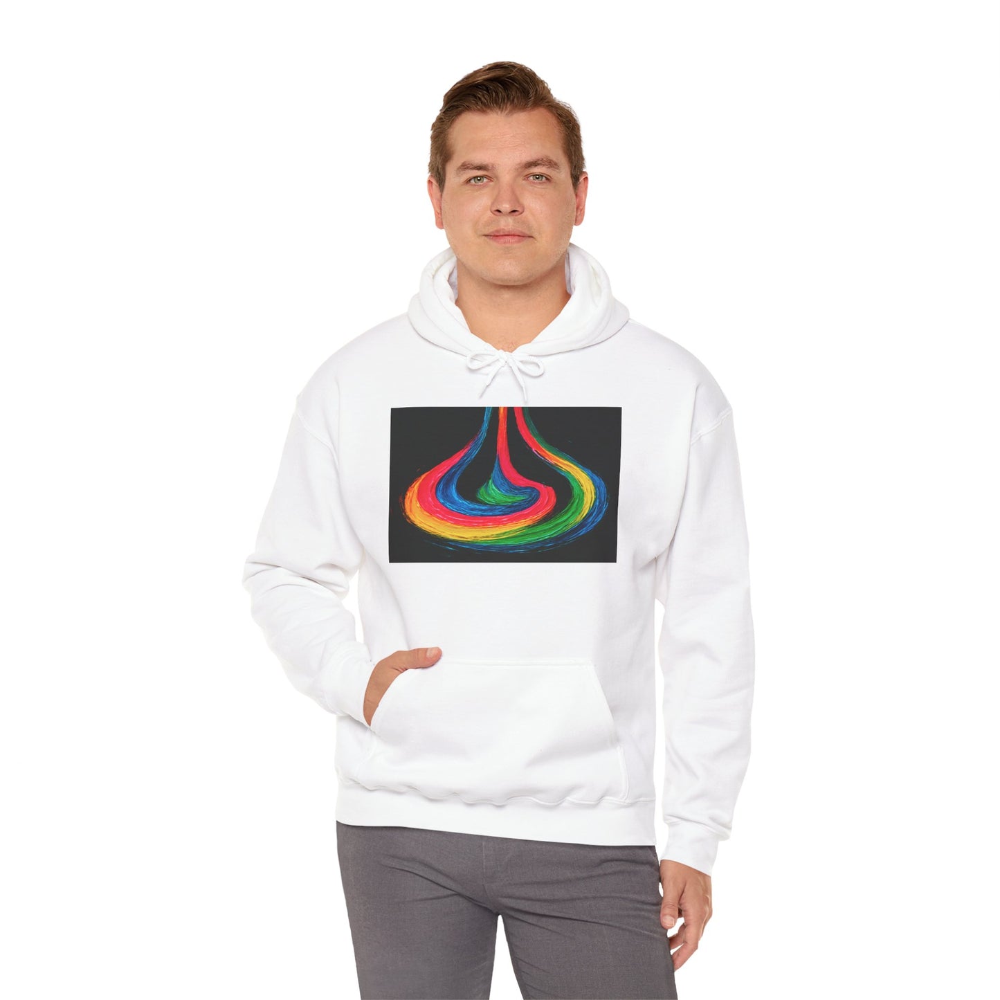 Colorful Swirl Unisex Heavy Blend™ Hooded Sweatshirt - Cyclone Design