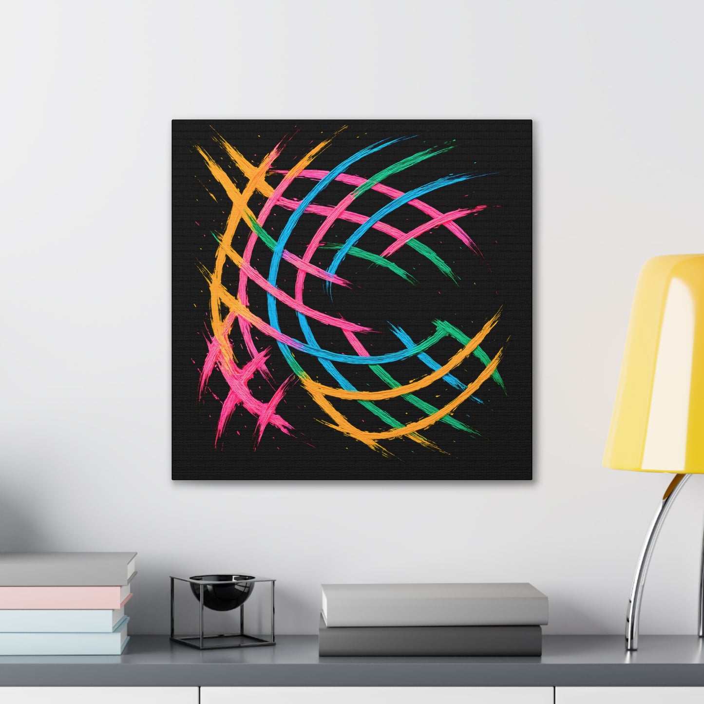 Vibrant Art Canvas Print - Weave Design
