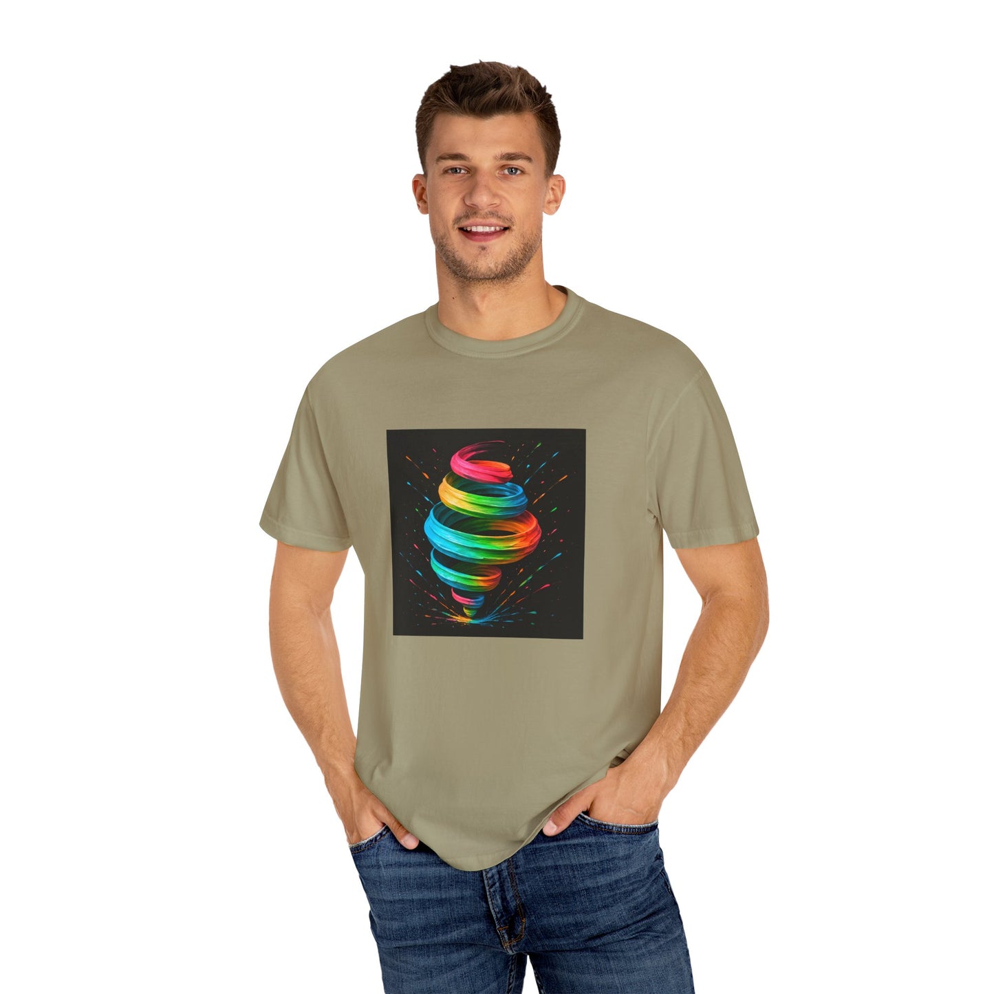 Vibrant Swirl Unisex T-Shirt - Cyclone Design