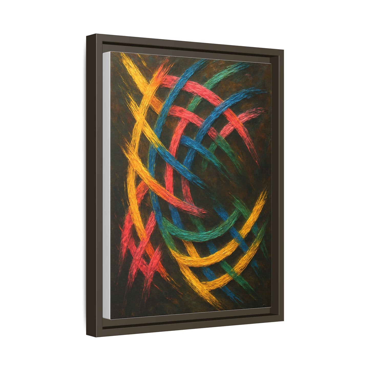 Multi-Color Wave Canvas Art - Weave Design
