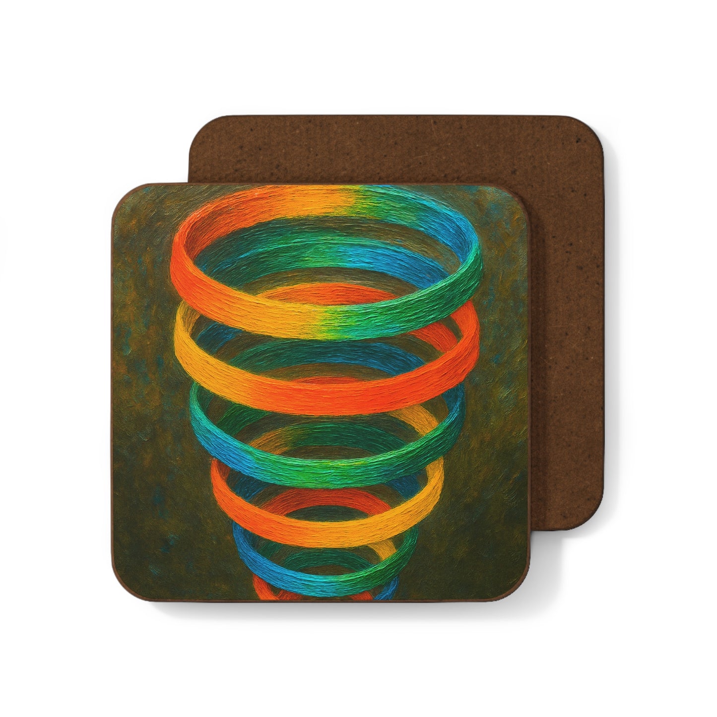 Colorful Whirl Coaster Art - Cyclone Design