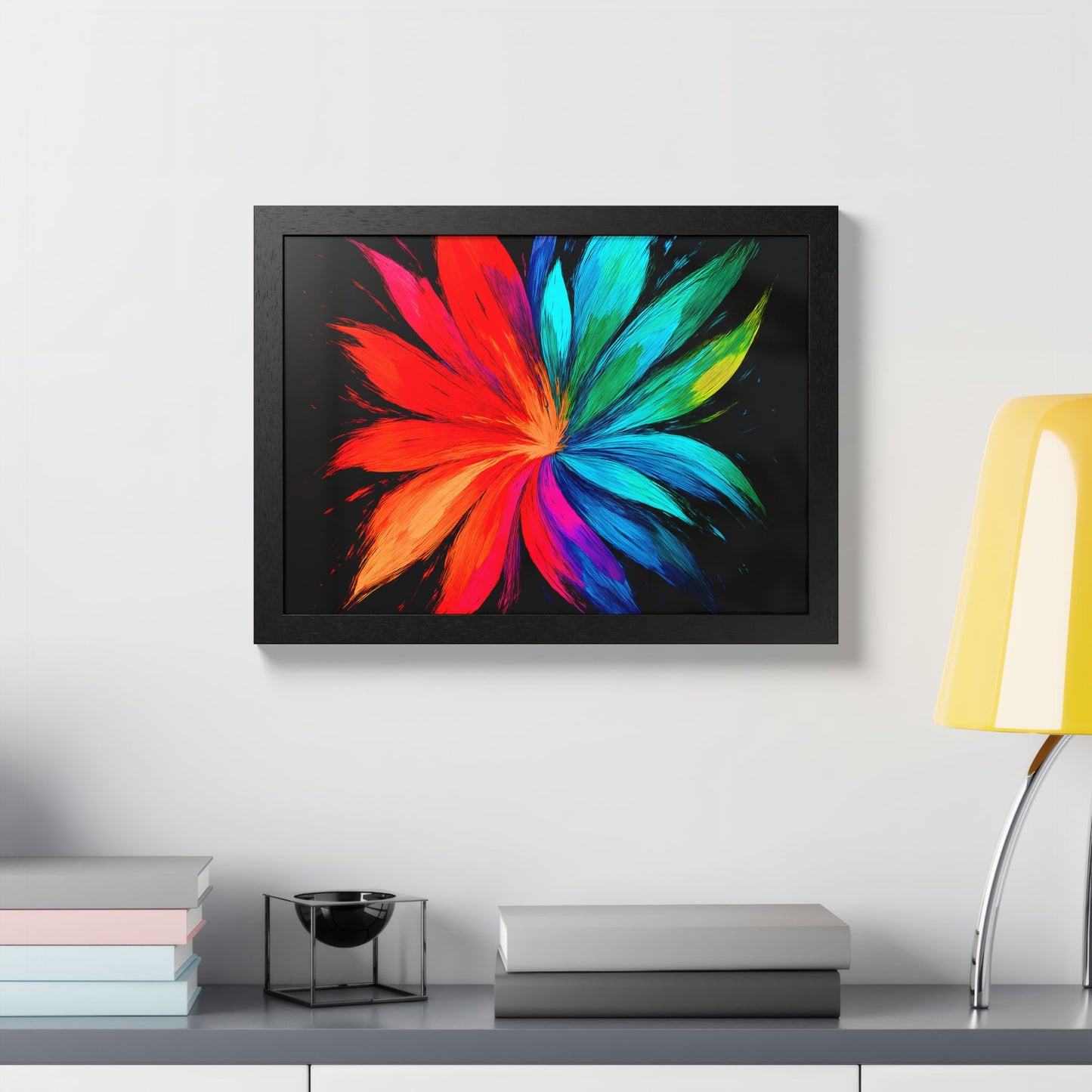 Vibrant Floral Wooden Framed Art - Melt Design