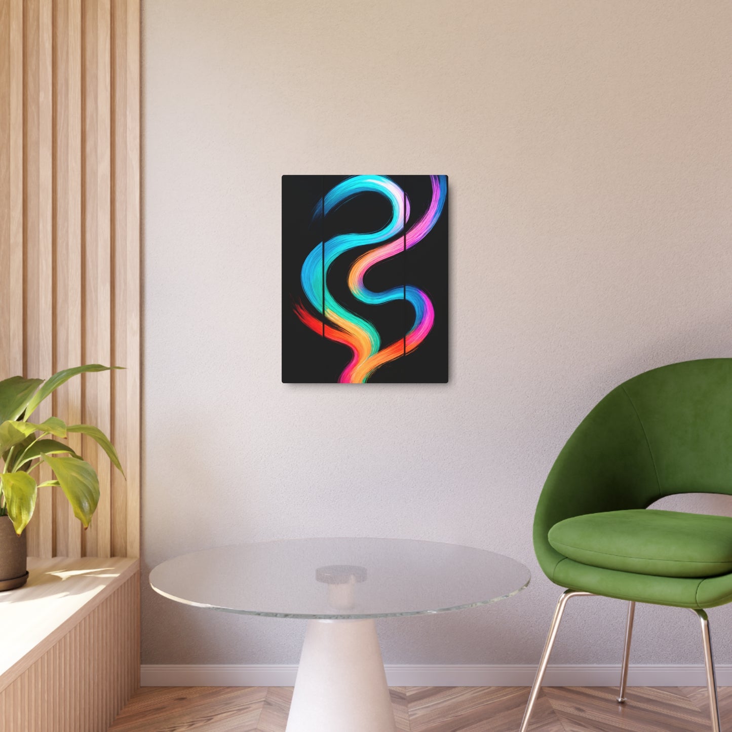 Colorful Abstract Metal Wall Art - Weave Design