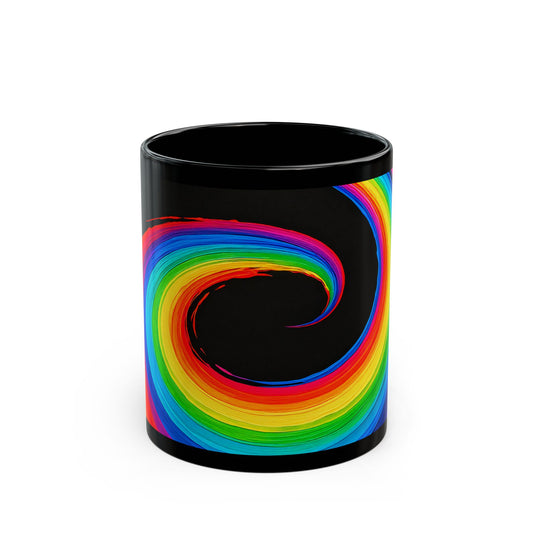 Black Ceramic Mug for Coffee - Melt Design