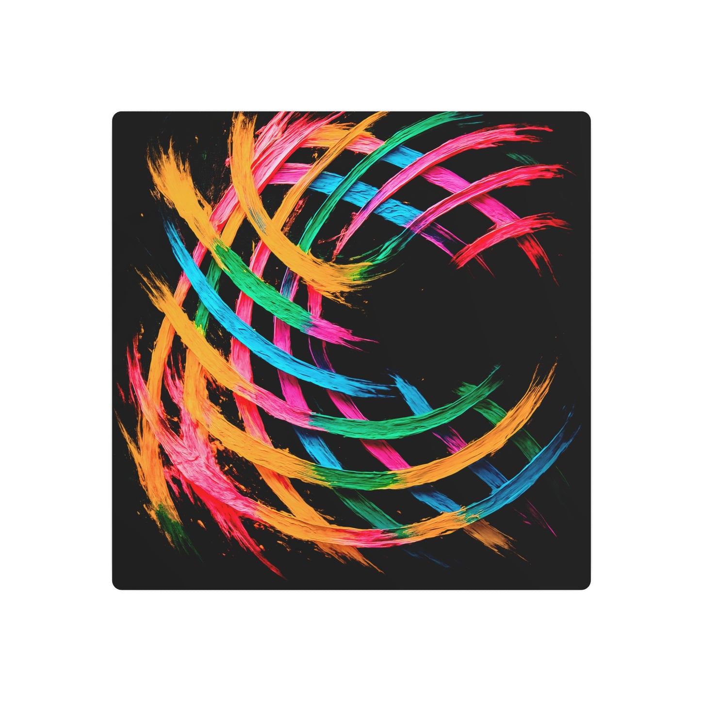 Colorful Abstract Metal Art - Weave Design