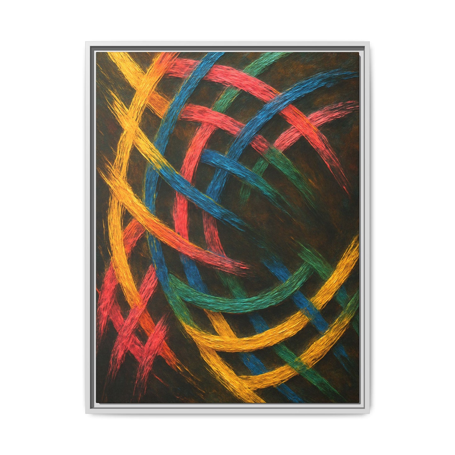 Multi-Color Wave Canvas Art - Weave Design