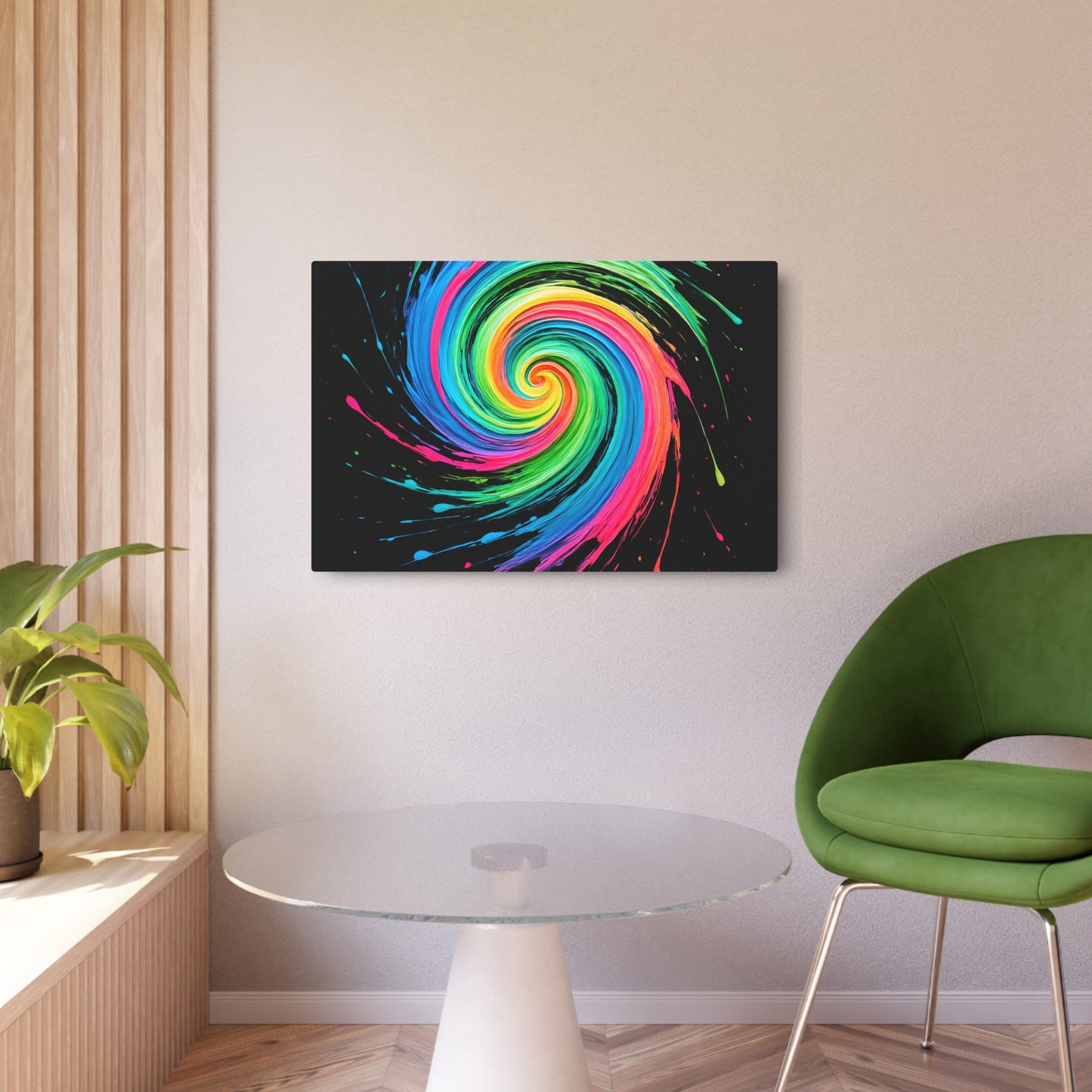 Colorful Swirl Home Decor Metal Art - Melt Design